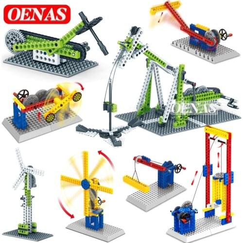 Mechanical Gear High-Tech Building Blocks Engineering Childrens Science Educational STEAM 3IN1 Bricks City Toys For Kids Gift