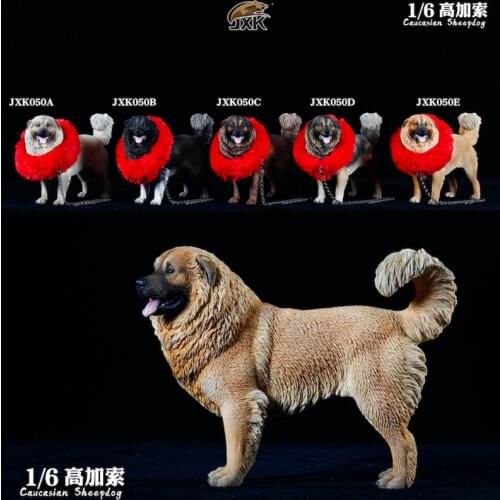 1/6 Scale JXK 050 Simulation Animal Caucasian Sheepdog Model Kids Toys Gift Model F 12" Action Figure Scene Car Decoration