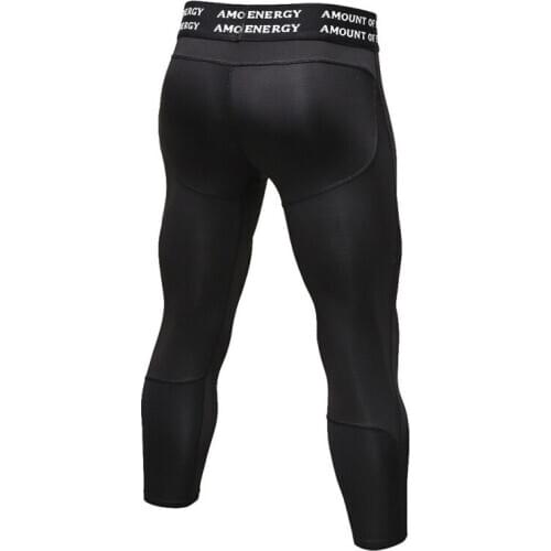 Men\s Fitness Running Pants Quick Drying Elastic Waist Pants Outdoor Sports Running Exercise Leggings