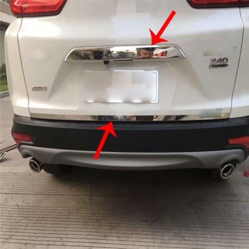 Stainless Steel Rear Tailgate Bottom Trunk Lid Cover Trim Accessories For Honda CRV CR-V 2017-2020