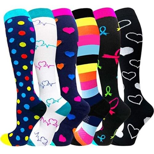 Compression Socks Women Men Knee High Nurse Medical Edema Diabetes Varicose Veins Marathon Running Sports Socks 30 Mmhg