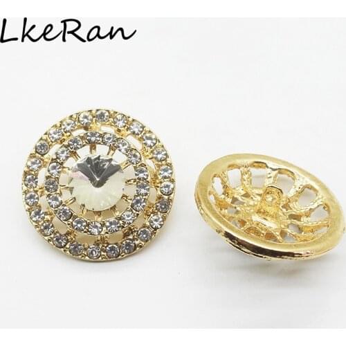 NEW 5Pcs 10mm Large Diamond Buttons Crown shape Rhinestone button Sewing Metal Diy Craft Supplies Manualidades Accessories