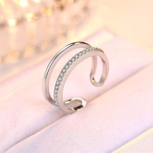 Charm Crystal Chains Finger Ring For Women Men Vintage Boho Knuckle Party Rings Punk Jewelry Girls Gift