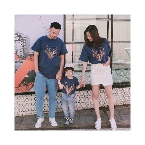 Baby Boys and Girls Cartoon T Shirt 2021 Summer New Family Matching Clothes Childrens Cartoon Casual T Shirt Family Look 2-8Y