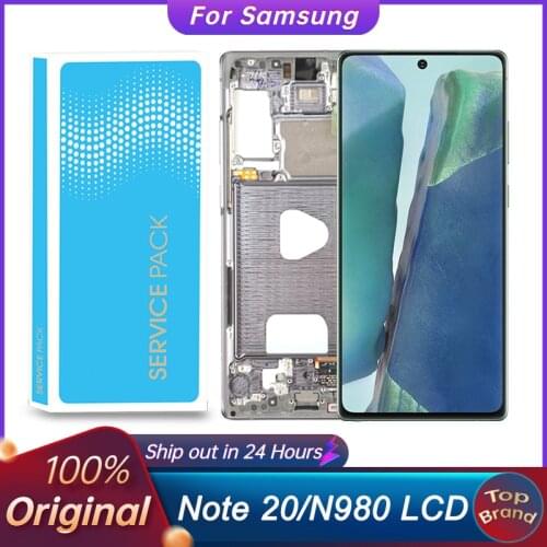 6.7" Original Super AMOLED LCD Display with Touch Screen Digitizer for Samsung Galaxy Note 20 N980 N980F SN980F/DS Repair Parts