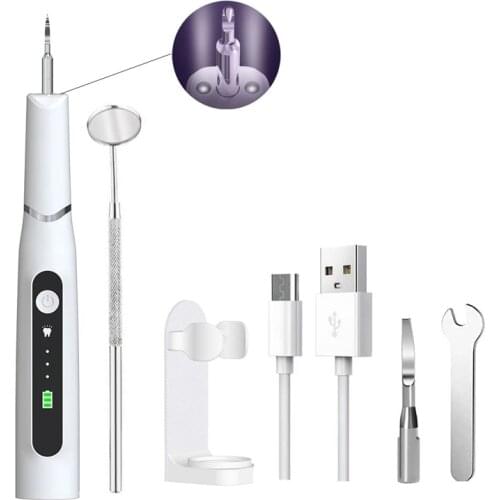 Portable Ultrasonic Tooth Stain Remover Dental Calculus Scaler Oral Tooth Tartar Removal Teeth Cleaner Whitening Device Home
