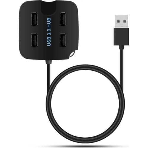 USB Hub 2.0/3.0 USB Splitter Adapter 4 Ports USB 2.0/3.0 Mini Rotate Hub With Phone Holder Universal For PC Notebook Laptop Mac