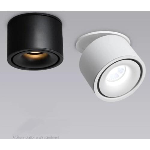 Adjustable concealed ceiling lamp, dimmable Nordic indoor spotlight, 10W, 12W, 15W. Embedded led ceiling lamp downlight can be f