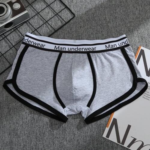 High Quality Mens Shorts Fashion Letters Men Underwear Cotton Solid Color Man Boxers Breathable Casual Sports Male Panties