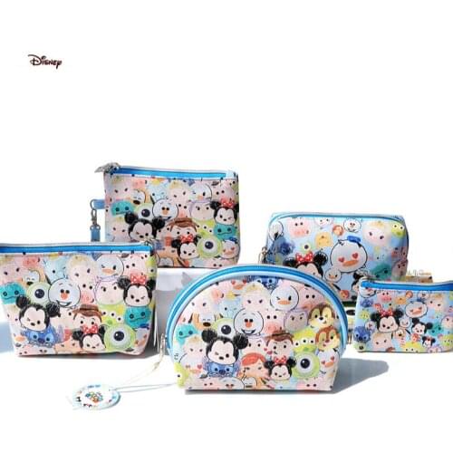 Disney Genuine Mickey Minnie Buggy Bag Travel Zipper Makeup Bag Bucket Bag Large Cosmetic Handbag