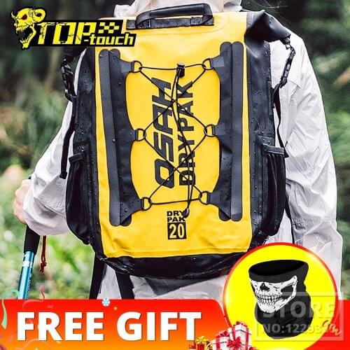 OSAH 20L/23L/40L/45L Waterproof Motorcycle Tail Bags Multi-functional Durable Rear Motorcycle Seat Bag High Capacity PVC Bag