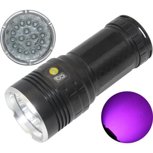 UV Led Flashlight 18650 Waterproof IPX4 Ultraviolet torch 18 T6 UV LED 9000 Lumens Torch Light USB Rechargeable Camping Lantern