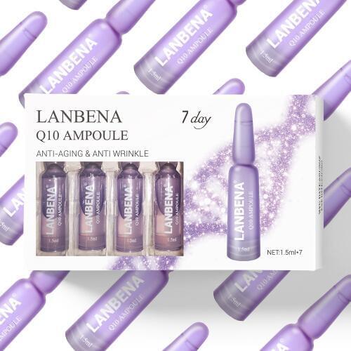 Lanbena Q10 Ampoule Serum Anti-agingTreatment Moisturizing Lifting Firming Nourishing Anti-wrinkle Fine Lines Beauty For 7 Days