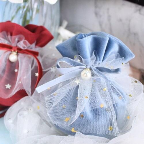 Candy Packaging Gift Bags Drawstring Wedding Favors Guests Chocolate Mystery Bags Baby Shower Party Candy Box Flannel Pouch