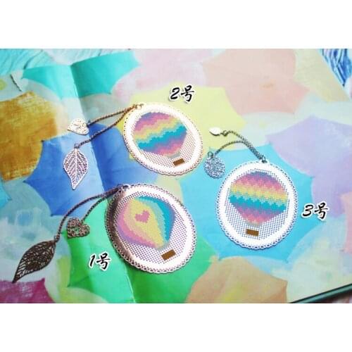 Hot Air Balloon Cross stitch DMC set Creative Gift Handmade metal bookmark fairy tale princess series