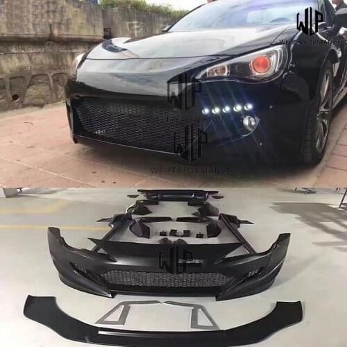 High quality FRP Front rear bumper Side skirts Rear spolier For Toyota GT 86 Subaru BRZ Wide Car Rocket Bunny Body kit 13-17