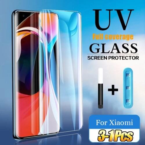 Uv Full Cover Tempered Glass For Xiaomi Mi Note 10 Lite Pro Ultra Screen Protector 11 10lite Note10 10pro 11pro 10ultra Film