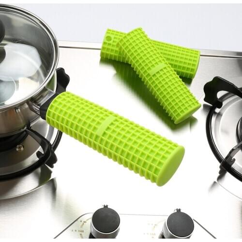 1pcs Kitchen Gadgets Silicone Pot handle Heat Resistant Holder Safety Cooking Tools