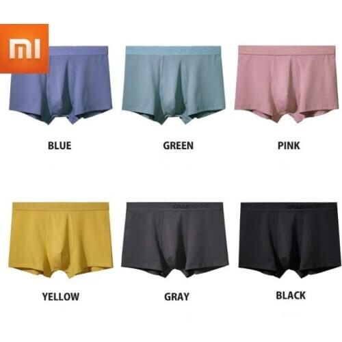 3 Pieces Xiaomi Youpin Mens Boxer Briefs Mid-rise Pants Sexy Modal Antibacterial Boxer Shorts Comfortable Breathable Underpants