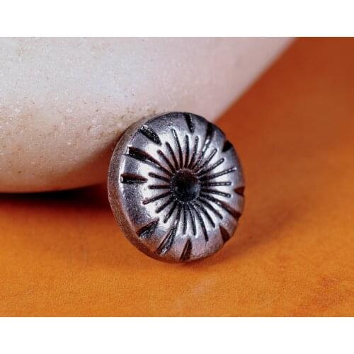 30X 5/8" Silver Fireworks Flower Engraved Fasteners Rivet Leather craft Stud Decor