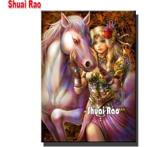 5d diy diamond painting Horse Angel cross stitch diamond mosaic full square/round diamond embroidery Cartoon Elf gift