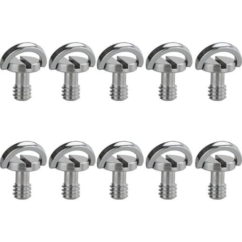 GTBL 10x D-Ring 1/4inch Mounting Mount Screw Thread for Camera Tripod Monopod Quick Release QR