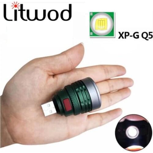 Mini Pocket Camping Bulbs Adjustable Aluminum Waterproof Torch New XP-G Q5 Zoom USB LED Flashlight 3 Modes of Portable Cycling