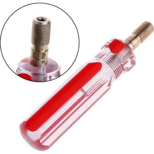 Red Clear Imperial Unit Thread CATV Coaxial Cable F Connector Insertion Tool