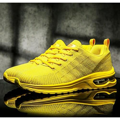 Big Size Outdoor Cushion Running Shoes for Men Yellow Sneakers Women Sport Shoes Man Sports Shoes for Kids Schue Boty GMB-1388