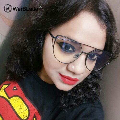 WarBLade 2020 Fashion Clear Lens Cat Eye Glasses Frame Women Eyewear Frame Men Eyeglasses Optical Frame Reading Glasses Female