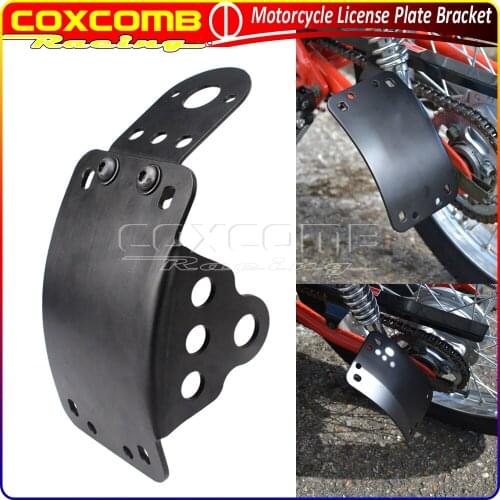 Motorcycle 3/4" 20mm Rear Side Axles Vertically Mount License Plate Bracket For Harley Sportster 883 Touring Bobber Cafe Racer