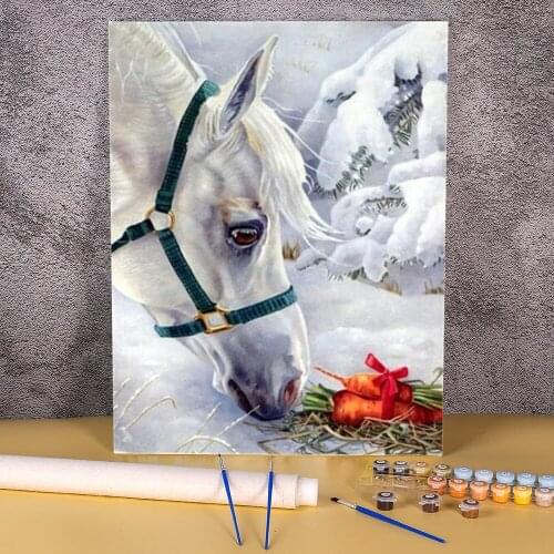 Animal Horse Painting By Numbers Kit Oil Paints 50*70 Canvas Painting Wall Decoration Adults Drawing