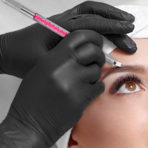 Tattoo Manual Pen Kit 5Pcs Permanent Makeup Eyebrow Lip Eyeliner 3D Embroidery for Microblading Needles Tattoo Inks Machine Pen