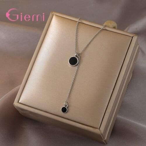 New Arrival Simple Statement Chain Necklace For Women Girls 925 Sterling Silver CZ Cubic Zirconia Trendy Jewelry Wholesale