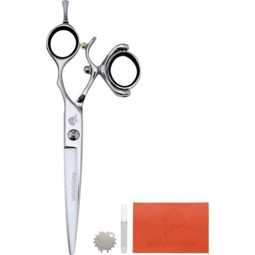 5.5/6" 440C Swivel Hair Scissors Hairdressing Scissors Barber Razor Thinning Rotating Thumb Shears Swivel Handle Scissor Rotary