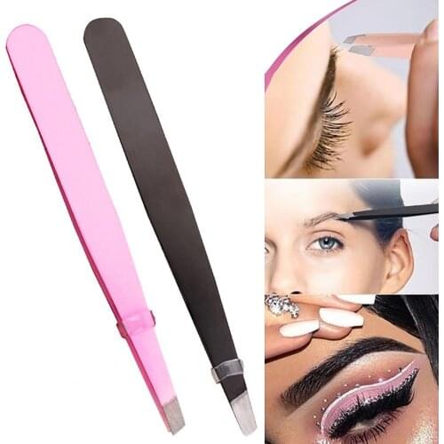 Wholesale Eyebrow Tweezer Stainless Steel Multifunction Clip Makeup Tweezer Eyelash Extension Curl Beauty Makeup Tools