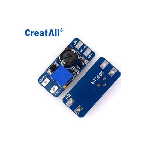 10PCS/Lot MT3608 DC-DC Step Up Converter Booster Power Supply Module Boost Step-up Board MAX output 28V 2A 03962A