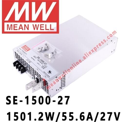 SE-1500-27 Mean Well 1501.2W/55.6A/27V DC Single Output Power Supply meanwell online store