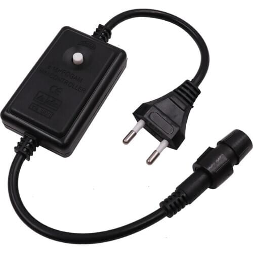 8 Modes Power Cable Cord Power Plug Supply For RGB/Single Color Round 2 Wire Neon Rope Lights EU US Power Adapter Connector