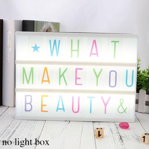 85pcs Replacement Letter And Number Symbol A4 Up Frame Letter Card Signature LED Light Box Card Movie Board Light Box Card