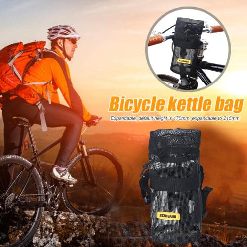 Mountain Bike Kettle Bag Bicycle Bottle Speaker Storage Front Polyester Mesh Bag Handlebar Front Tube Bottle Insulation Pouch