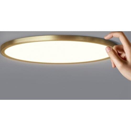 Nordic Led Ceiling Lights Minimalist All Copper Round Ceiling lamp For Living Room Bedroom Kitchen Aisle Corridor Light Fixtures