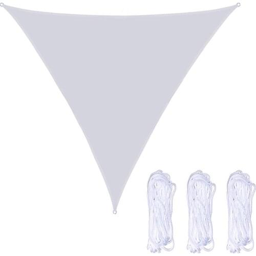 Triangular Shade Sail Triangle Outdoor Sunshade 3 Ropes Sunscreen Open Air Courtyard Summer Black Waterproof Sunshades Awnings