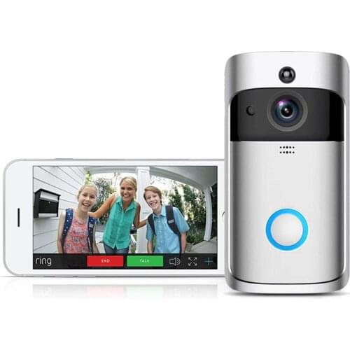 Wsdcam Smart Doorbell Camera Wifi Wireless Call Intercom Video-Eye for Apartments Door Bell Ring for Phone Home Security Cameras