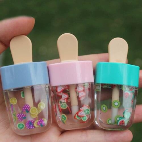 Moisturizing Fruit Lip Gloss Lipgloss Mini Ice Cream Tube Lip glaze Vendor Base Clear Hot Seller Customize Lipgloss Cosmetic