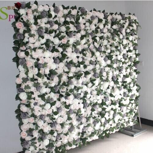 SPR artificial rose flower wall panels wedding backdrop artificial flower table runner centerpiece decorativ floral