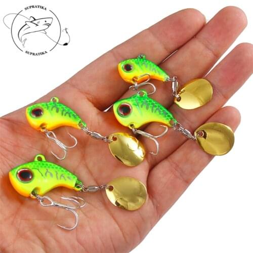 VIB Sequin Plastic Hard Bait 6Colors 2.5/3/3.2/3.5cm/9/13/16/22g Metal Fast Spinning Small Whirlwind Vibrating Sea Fishing Lure