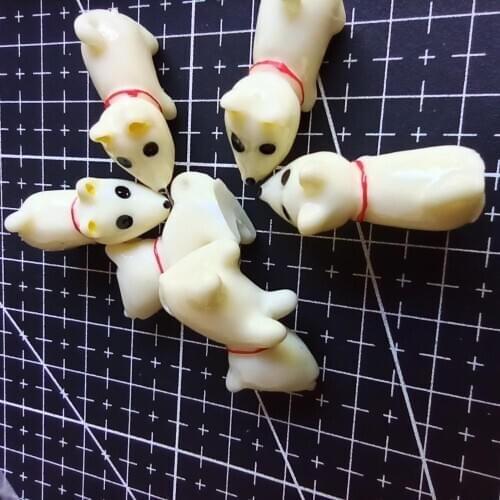 1pcs/lot resin solid lovely dog with scarf cartoon 26mm fairy garden gnome moss terrarium decor crafts bonsai home DIY A109-8