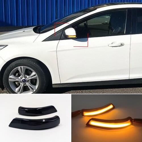 2PCS For Ford Focus 2 MK2 Focus 3 MK3 3.5 For Mondeo MK4 EU Dynamic Turn Signal Light Side Mirror Indicator Blinker Lamp