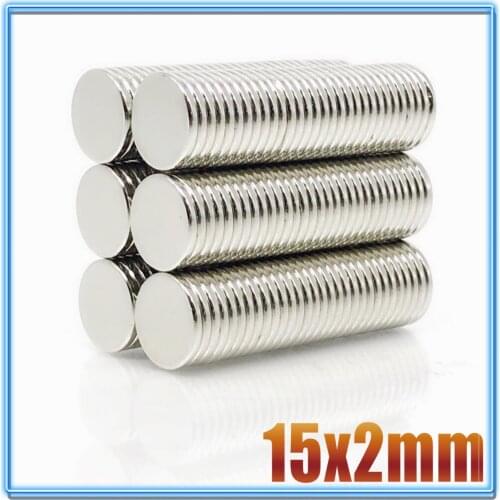 5/10/20/50/100Pcs 15x2 Neodymium Magnet 15mm x 2mm N35 NdFeB Round Super Powerful Strong Permanent Magnetic imanes Disc 15*2